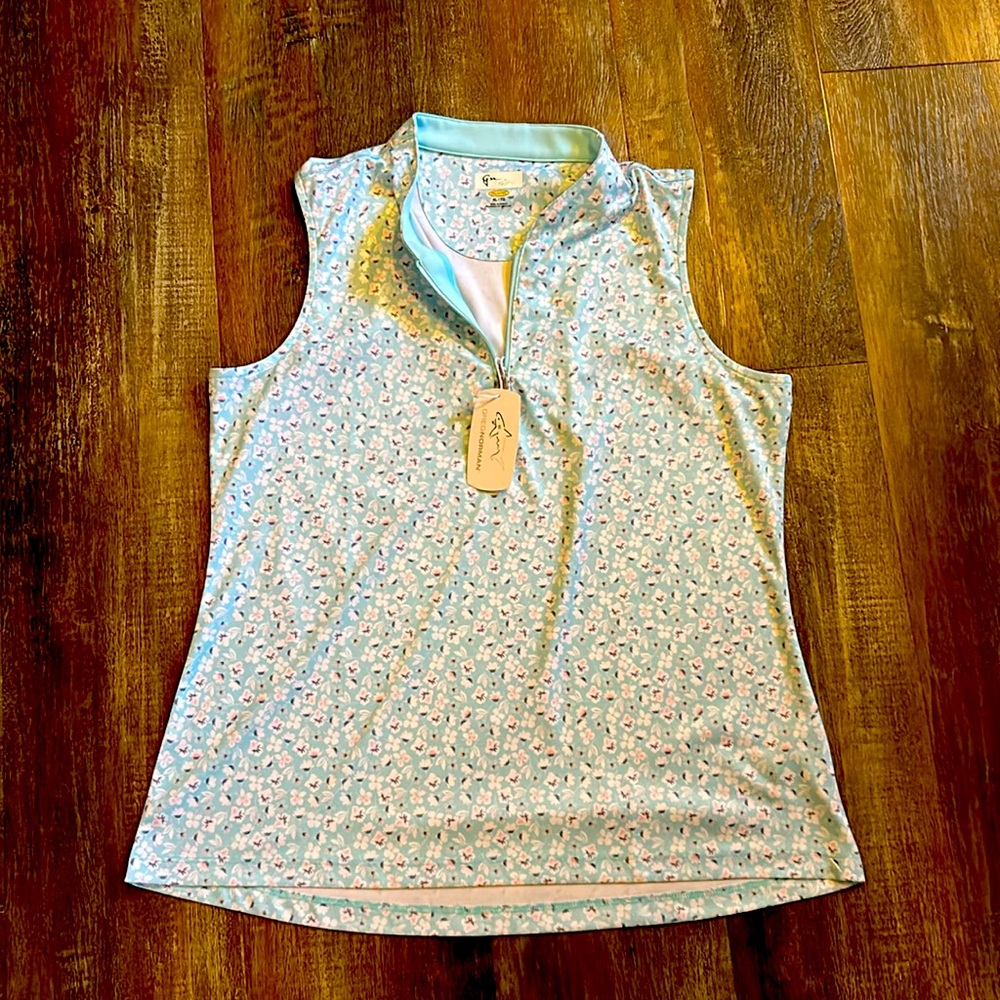Greg Norman Golf Sleeveless zip polo